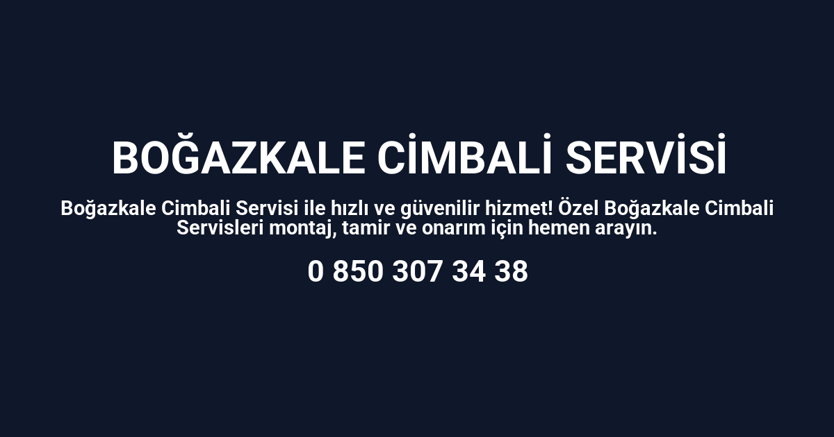 Boğazkale Cimbali Servisi